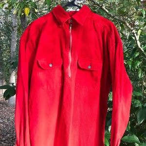 Unlimited Marlboro Red Corduroy Pullover Jacket L
